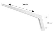 Fästen & gångjärn  - Home>it Fällbar bordskonsol 400x160 mm - vit - 16384