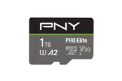 Flashram & USB Flash Drives - PNY PRO Elite MicroSD/SD - 100MB/s - 1TB - P-SDU1TBV32100PRO-GE