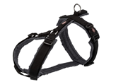 Hundar - Trixie Premium Trekking Harness L: 70–85 cm/25 mm Black - TX-1997401