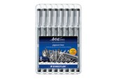 Skriv- och ritverktyg - Staedtler Fineliner pigment liner black 8pcs - 308 SB8