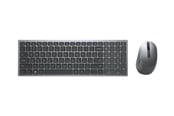 Tangentbord - Dell Multi-Device Wireless - Tastatur & Mus set - Nordisk - Grå - KM7120W-GY-PNN