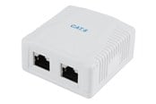 Nätverks tillbehör - Gembird NCAC-2F6-01 / CAT6 FTP 2-port surface mount box - NCAC-2F6-01