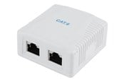 Nätverks tillbehör - Gembird NCAC-2F6-01 / CAT6 FTP 2-port surface mount box - NCAC-2F6-01
