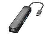 USB Hub - Conceptronic DONN07B - hub - 3 ports USB Hub - 3 porte - Svart - DONN07B