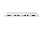 Nätverks tillbehör - Lanberg Patch Panel 24-Port 1U 19" CAT.6A FTP with Cable Organizer Shielded Grey - PPSA-1024-S