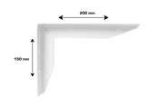 Fästen & gångjärn  - Home>it Multi-bracket right - 150 x 200 mm - White - 16292