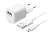 Mobile - Adapters & Chargers - Deltaco USB wall charger USB-A 2.4 A incl. 1 m - USB-AC181