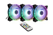 Chassi fläkt - Inter-Tech Argus RGB-FAN SET RS-07 - Chassi fläkt - 120mm - Svart - 88885537