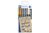 Hobby Tillbehör - Staedtler Metallic&white brush 6pcs & 1 pigm. - 8321 TB7