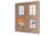 Konferens & Presentation - Nobo Premium Plus Kork Låsbar Anslagstavla 12xA4 - 1902574