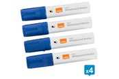 Konferens & Presentation - Nobo Glide Whiteboard Penna Flytande Bläck Stor Mejselspets 4/Fp Blå - 1915389
