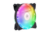 Chassi fläkt - Cooler Master MasterFan MF120 Prismatic - Chassi fläkt - 120mm - Svart med RGB LED - 27 dBA - MFY-B2DN-20NPA-R1