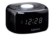 DAB, Nätverk & Klockradio - Lenco CR-12BK - FM Clock Radio with Night Light - Black - FM - 3D ljud - Svart - CR-12BK