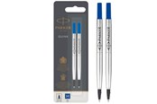 Skriv- och ritverktyg - Parker PARKER rollerball refill, medium, blå, 2 st. - S0881490
