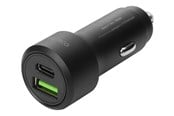 Mobile - Adapters & Chargers - Deltaco USB car charger 1x USB-C PD 18 W 1x USB - USBC-CAR122