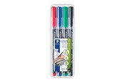Skriv- och ritverktyg - Staedtler Universal pen Lumocolor perm F 4pcs - 318 WP4