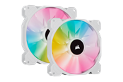 Chassi fläkt - Corsair iCUE SP140 RGB Elite Performance White - Kit with iCUE Lighting Node CORE - Chassi fläkt - 140mm - Vit med RGB-ljus - 27 dBA - CO-9050139-WW