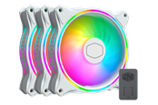 Chassi fläkt - Cooler Master MasterFan MF120 HALO White 3in1 - Chassi fläkt - 120mm - Vit - 30 dBA - MFL-B2DW-183PA-R1