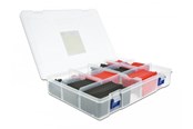 Nätverks tillbehör - DeLOCK Heat shrink tube assortment box red / black 520 pieces - 20673
