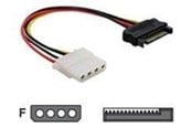 Strömkabel (intern) - DeLOCK power cable - SATA power to 4 PIN internal power - 12 cm - 60115