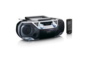 DAB, Nätverk & Klockradio - Lenco SCD-720SI - Portable Boombox with DAB+/FM radio Bluetooth® CD Casette Recorder and USB player - Silver - DAB/DAB+/FM - Stereo - Silver - SCD-720SI