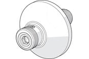 Dusch och monteringstillbehör - Oras Straight connector with flange - 204120W/2