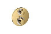 Mixerkranar och beslag - Hansgrohe ecostat s thermostatic mixer for concealed installation for 2 outlets with shut-off / diverter valve polished gold-optic - 15758990