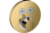 Dusch och monteringstillbehör - Hansgrohe showerselect s thermostatic mixer for concealed installation for 2 outlets polished gold-optic - 15743990