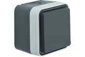 Switch-enheter - Wexøe Schuko scoket outlet with hinged cover grey - 47403515