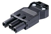 Kablar och ledningar - Wieland Gst18i3 plug female 3-pole 250v/20a 0.75-2.5mm2 ø=6.5-10.5mm black 92.731.3053.1 - 92.731.3053.1