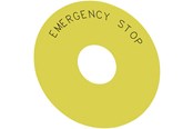 Tryckknappar och signalenheter - Siemens Round backing plate for em. stop mush. pushbutton yellow self-adhesive - 3SU1900-0BC31-0DA0