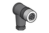 Sensorteknik - TELEMECANIQUE SENSORS Plug m12 5 pol female elbowel metal - XZCC12FCM50B