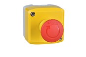 Tryckknappar och signalenheter - Schneider Electric Yellow station - 1 red mushroom head pushbutton ø40 turn to release 1no+2nc - XALK178G