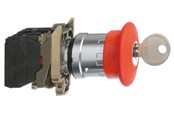 Tryckknappar och signalenheter - Schneider Electric Harmony emergency stop complete with ø40 mm toad head in red with push / turn function with key (ronis 455) and 1xno + 1xnc xb4bs9445 - XB4BS9445