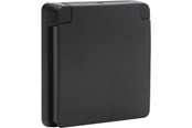 Switch-enheter - Niko-Servodan Adapter frame with hinged lid suitable for 45 x 45 mm functions in splashproof surface-mounting outlets black - 761-85000