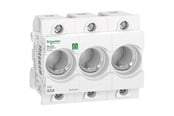 Komponenter för switchboxar och skåp - Schneider Electric Resi9 neozed d02 3p 63a fuse holder without screw head fits din rail. d02 black screw heads are supplied in pack of 10 r9j02063 - R9J02363