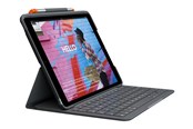 Tangentbord - Logitech Slim Folio - keyboard and folio case - QWERTZ - Swiss - graphite - Tastatur & Folio set - Schweizisk - Grå - 920-009476