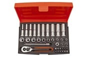 Verktyg - BAHCO socket set mini 1/4 37 pieces 4-13mm - SL25L