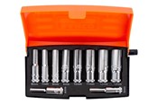 Verktyg - BAHCO socket set 1/4 lang 10 pieces 4-13mm - S0810L