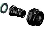 PEX-system - Uponor q&e adapter swivel nut ppsu black 16 mm x 12 - 1038021