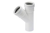 Dräneringsprodukter - Wavin Wafix pp branch 45° ø50 x ø50 mm white - 1440410