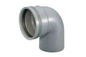 Dräneringsprodukter - Wavin Wafix pp bend 88.5° x 75 mm grey - 1450323