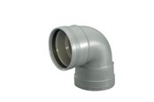 Dräneringsprodukter - Wavin Wafix plus pp bend 88.5° x 50 mm grey - 1453326