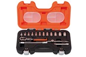 Verktyg - BAHCO 1/4 socket set 16 pcs inch 1/8-9/16 - S160AF