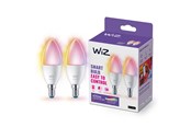 Smarta Hem - WiZ Color C37 E14 Smart Ljuskälla 2-pack - RGB/16 miljoner färger + Dimbar Vit LED-lampa - 929002448842