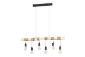 Lampor - EGLO TOWNSHEND pendlande belysning - svart, brun/brun - 43513