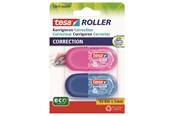 Skrivbordstillbehör - tesa Correction Tape Mini Roller ecoLogo 2x 6m x 5mm Blue + Pink - 59817-00000-00