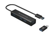 USB Hub - Conceptronic HUBBIES06B - hub - 4 ports USB Hub - USB 3.2 - 4 porte - Svart - HUBBIES06B