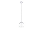 Lampor - EGLO BOLSANO pendlande belysning - krom/vit, klar - 92761