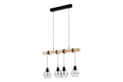 Lampor - EGLO TOWNSHEND 5 pendlande belysning - svart, brun - 44075